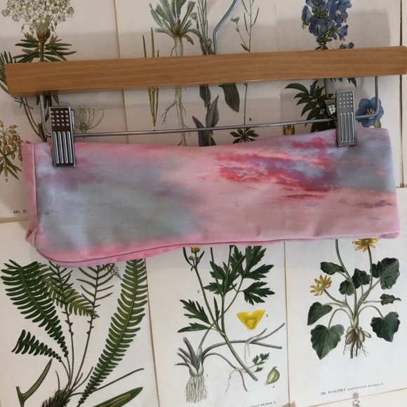 SOLD - Tie Dye Clouds Bandeau Bikini Top Pink - Picture 3 of 4